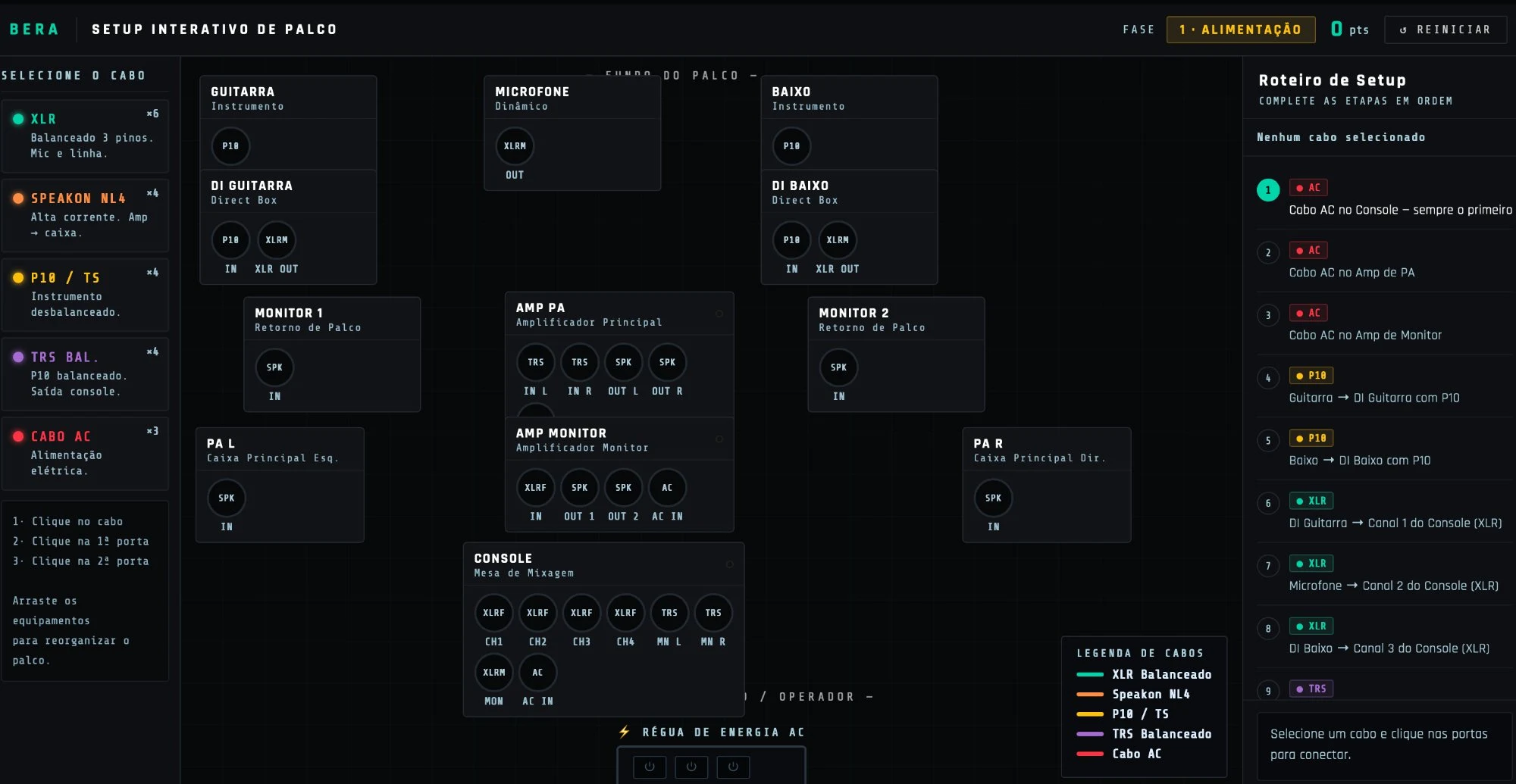 Setup Interativo de Palco — BERA